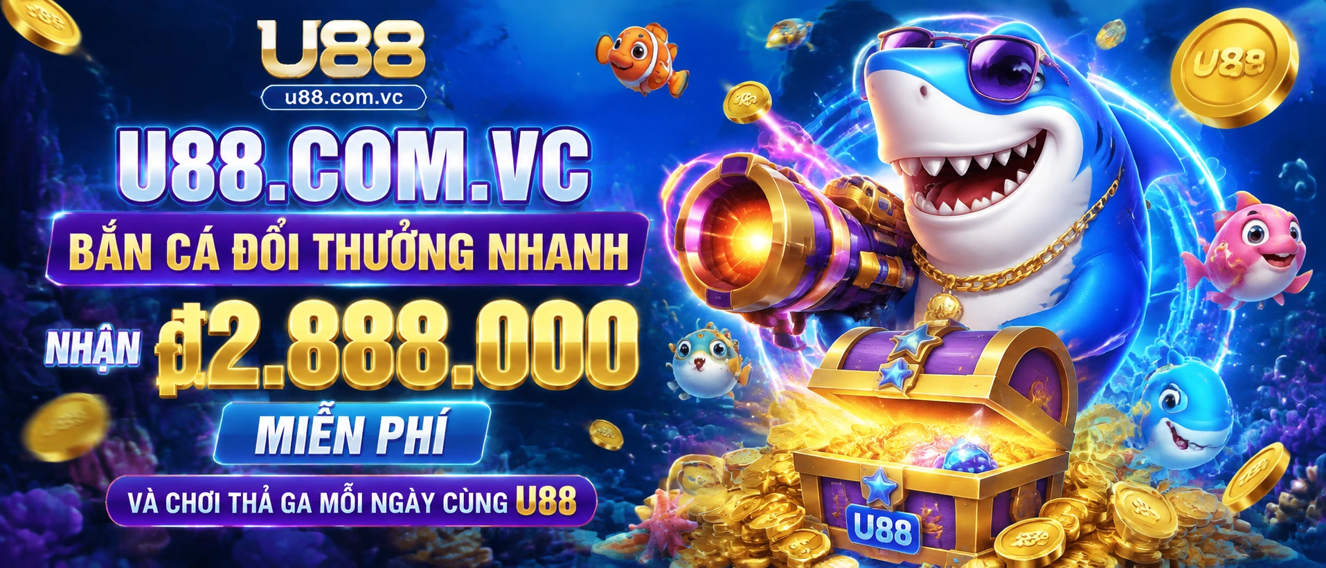 Giao diện U88 Bắn Cá trên mobile với chủ đề đại dương
