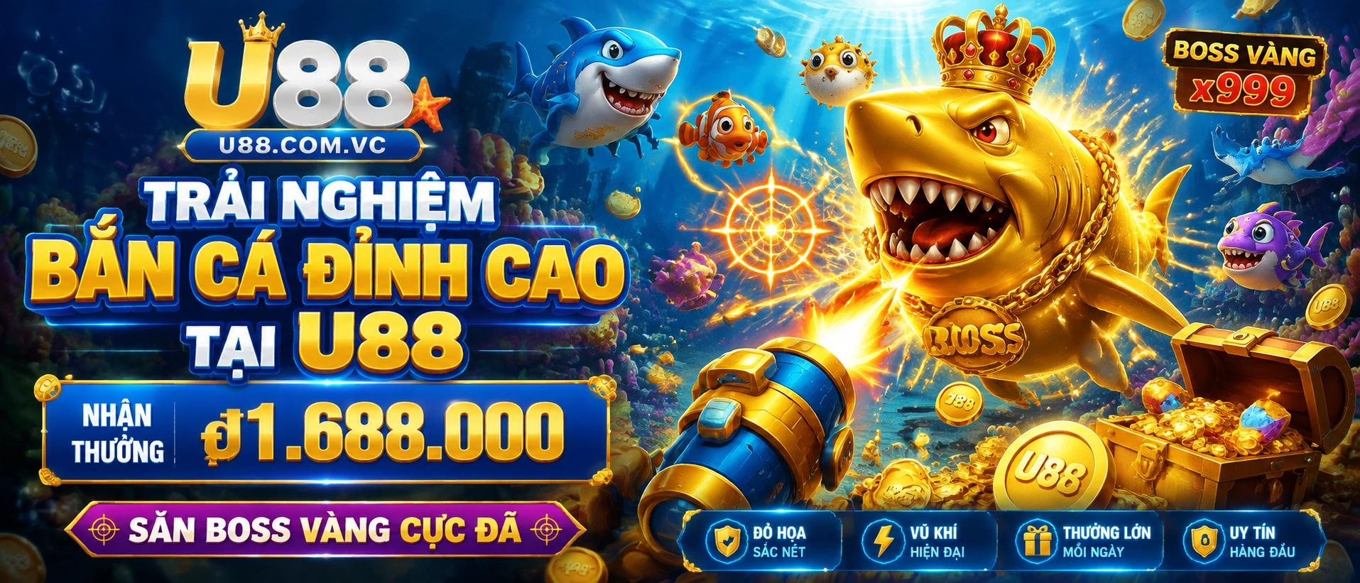 Bắn Cá Rồng Biển với chủ đề rồng và biển sâu
