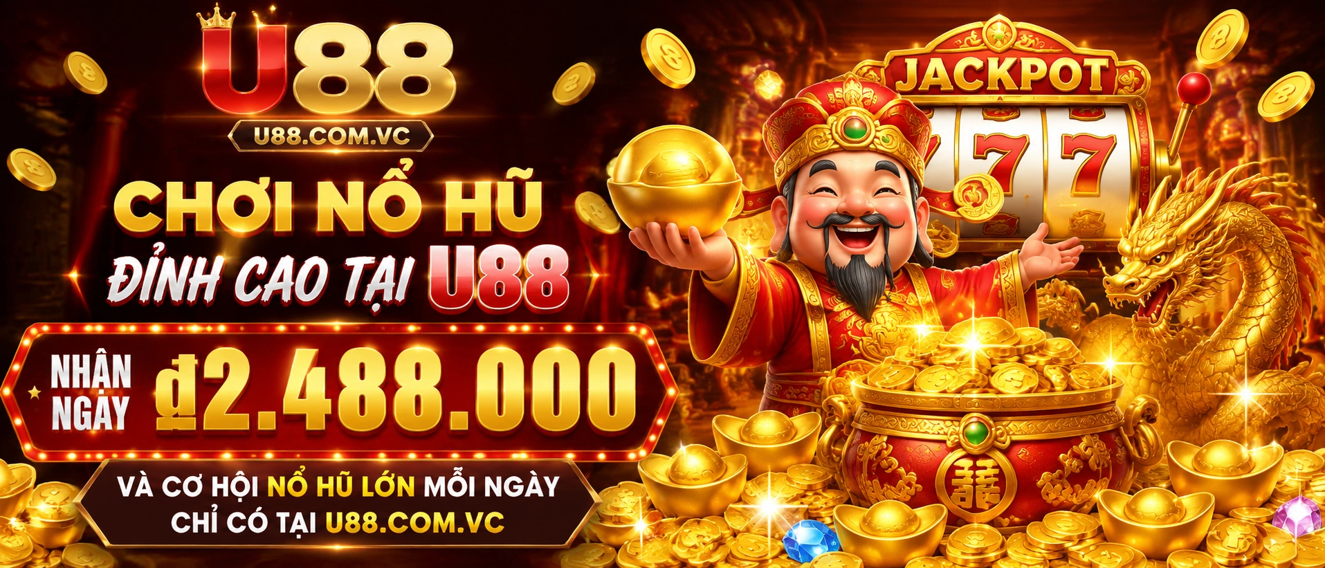 Khu U88 Nổ Hũ hiển thị danh mục máy và giao diện chọn game