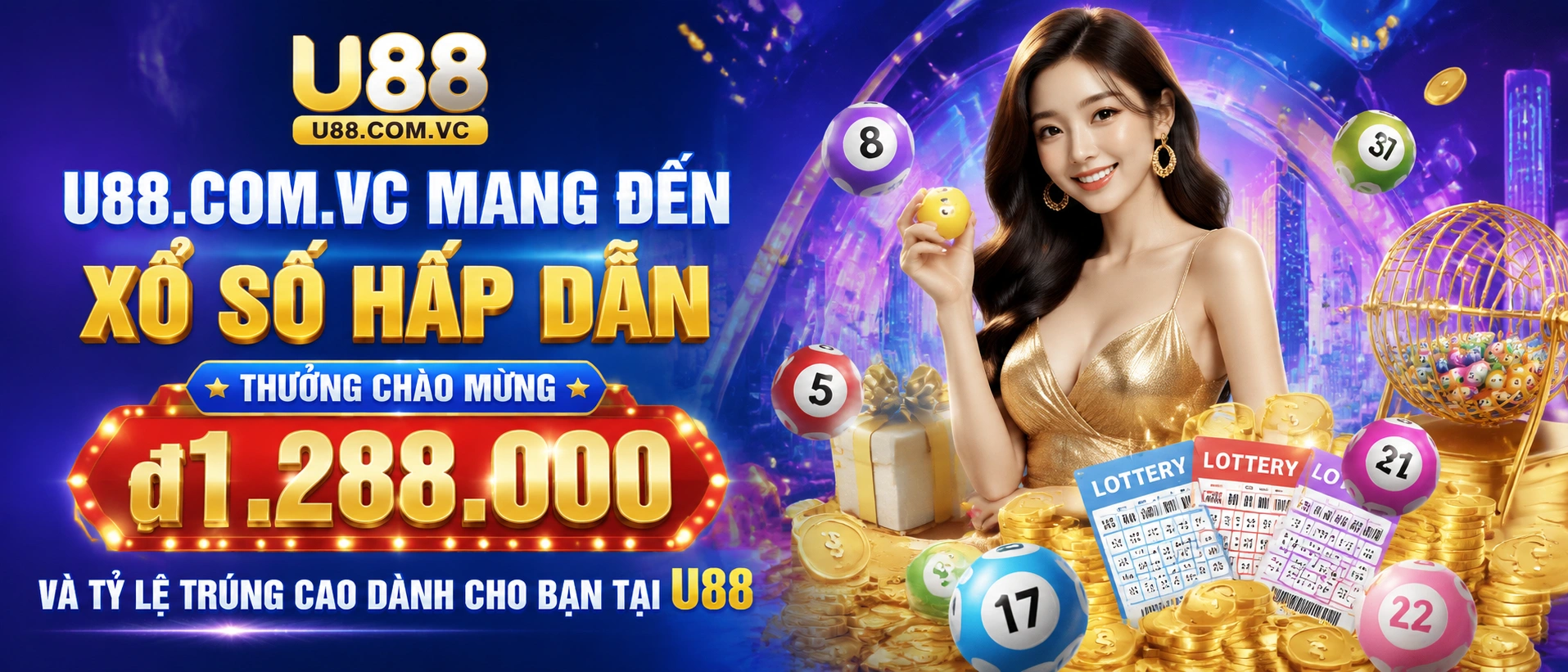 Giao diện Xổ Số U88 hiển thị kết quả hôm nay
